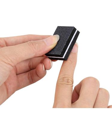 100 Pcs Mini Buffers for Nails 180/100 Grit - Nail Care Buffers for Acrylic Nails in Black - Buy Online on GoSupps.com