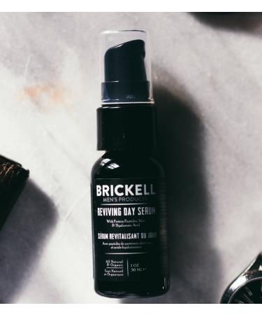 Brickell Men's Anti-Aging Hyaluronic Acid Serum | Reviving Day Serum with Vitamin C & Peptides | 1 Ounce - Buy Online on GoSupps.com