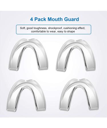 Kids Mouth Guard Pack of 4 - Stop Grinding Teeth & Bruxism - TMJ Relief - Teeth Whitening Tray - Sport Athletic Mouth Guard - Buy Online on GoSupps.com