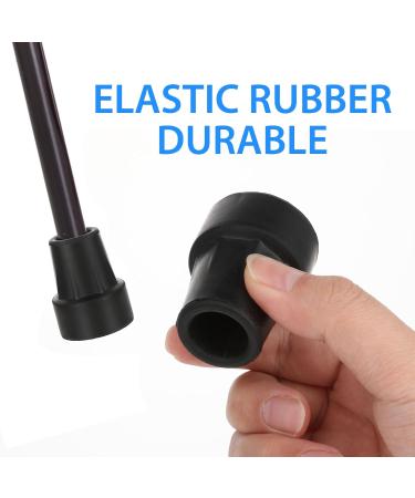 Tube Tip 19 mm Pack of 4 Crutches Rubber Walking Stick Rubber Buffer Non-Slip Rubber Replacement Cane Tip Rubber and Carbon Black Mixed Non-Slip Stable Foot Pad Folding Cane Crutch Accessories (Black) - Buy Online on GoSupps.com