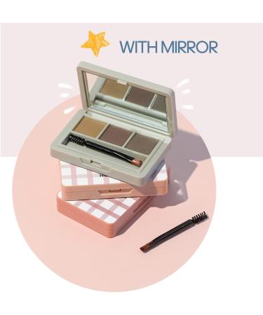 Eyebrow Powder XIXIAN 6g Three-color Eyebrow Powder Shaping Down Fogbrow Powder Natural Three-dimensional Waterproof Long-lasting Shaping Eyebrow 03 Olive green - Buy Online on GoSupps.com