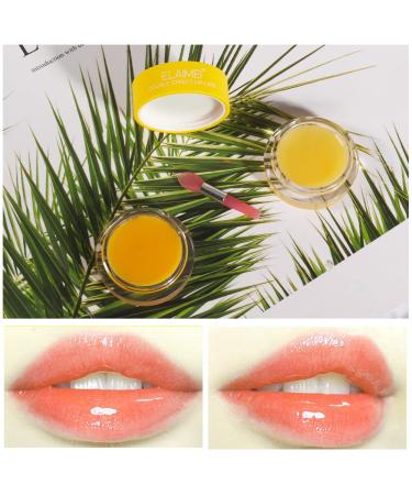 Lip Scrub Exfoliator & Moisturizer Sleeping Mask for Dark & Cracked Lips | Double Effect Lip Treatment with Brush - Remove Dead Skin, Reduce Lines & Brighten Color | Lip Repair (Orange) - Buy Online on GoSupps.com