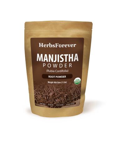 HerbsForever Manjistha Powder  Rubia Cordifolia  Skin Care Herb  Support Detoxification and Purification  Non GMO Organic Vegan  454 GMS