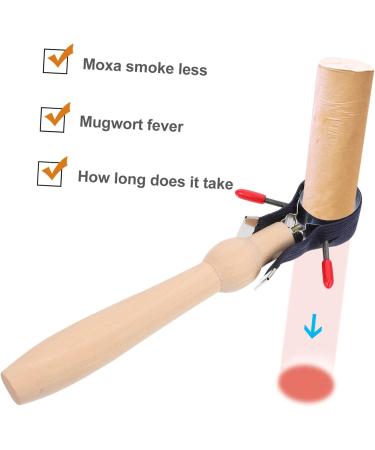 TOVINANNA Moxibustion Stand Set - Stainless Steel Moxa Stick Holder & Face Massage Tool | Skin Care Essentials | 18.2x3cm Black - Buy Online on GoSupps.com