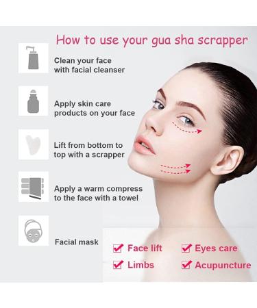 Buy 100% Natural Heart-Shaped Gua Sha Stones - White Jade Massage Tool for Face Eyes and Neck | Skin Care & Relaxation - 2 PCs - Buy Online on GoSupps.com