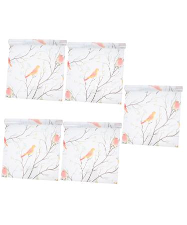 Zerodeko 5 Pcs Glass Film Window Sticker Window Film Bird Window Sticker Stickers Decor Frosted Sticker Birds Window Sticker Chic Window Sticker Glue-Free Window Sticker Opaque 3D Colorfulx5pcs 300x45cmx5pcs
