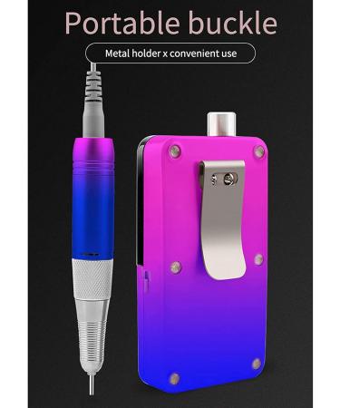 Nail Drill for Acrylic Nails 35000 RPM Electric Nail Drill Machine Low Heat Low Noise Low Vibration with LCD Touch Screen for Shaping Buffing Removing Acrylic Ice Flower Gradient Blue - Buy Online on GoSupps.com