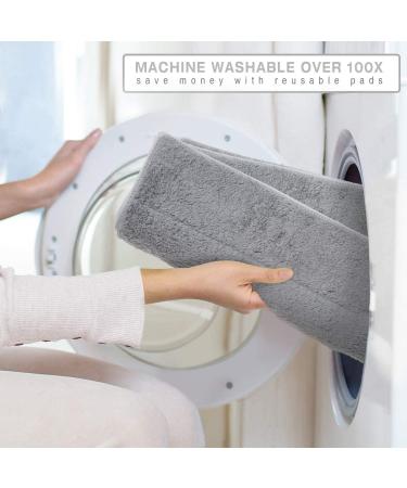 MAYSHINE 6 Pack Microfiber Head Flip Mop Refill Pads - Machine Washable Cleaning Replacements for Wet/Dry Mops - 15.4 X 8.8 Inches - Buy Online on GoSupps.com