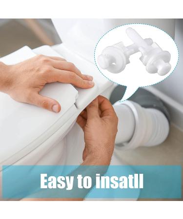 Plastic Toilet Seat Hinge Bolt Screws Replacement Kit - White (2 Pieces) - Buy Online on GoSupps.com