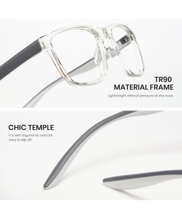 Cyxus Square Blue Light Blocking Glasses | TR90 Frame | Anti Eye Strain UV400 | Stylish Protection for Men & Women - Buy Online on GoSupps.com