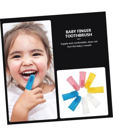 Minkissy 12-Piece Baby Silicone Toothbrush Set | Child & Pet Tooth Cleaning Tools | Fingerbrush for Toddlers & Kids - Buy Online on GoSupps.com
