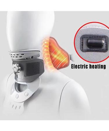 Adjustable Cervical Traction Device with Heating Function - 3-Speed Temp & 5 Height Settings for Neck Pain Relief - Buy Online on GoSupps.com