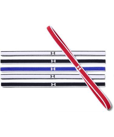 Under Armor Women UA Mini Head Bands (6PK) Pack Elastic hair bands non-slip frontal ligaments for women in the practical 6-series set black (Black/Tropic Pink/White (002) uniform size red (Red/Black/White (600)) Unity size