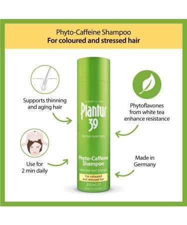 Plantur 39 Caffeine Shampoo 250ml for Coloured and Stressed Hair | Prevents Hair Loss | Supports Growth | Women's Hair Care | Made in Germany - Buy Online on GoSupps.com