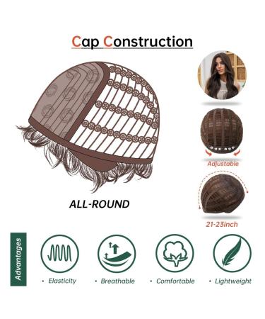 Buy Testar Long Wavy Brown Wig - Realistic Water Wave Hair Replacement for Women | Synthetic Everyday Use - Buy Online on GoSupps.com