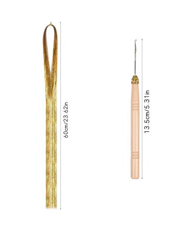 Buy 2400 Strands Hair Lametta - 12 Colors Glitter Hair Extensions for Women & Girls | 120cm Crochet Hair Parts - Buy Online on GoSupps.com