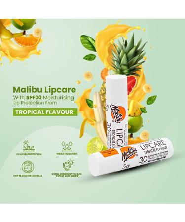 Malibu Lipbalm SPF30 Tropical 4ml | Moisturizing Lip Care with Sun Protection - Buy Online on GoSupps.com