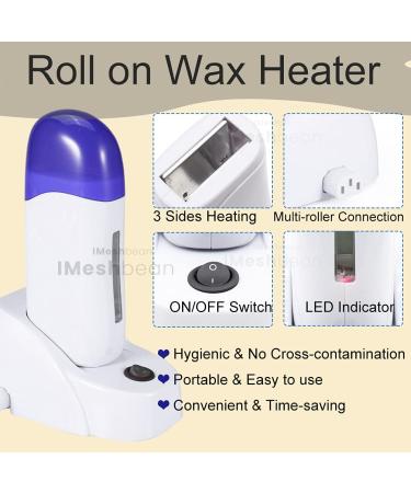 iMeshbean Depilatory Roll on Wax Heater Kit - Aloe & Honey Wax, 100 Paper Strips - Buy Online on GoSupps.com