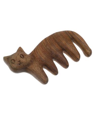 Fomiyes 2-Pack Cat Massage Comb Tool | Wooden Scalp Massager & Scratch Comb | 9.60x1.60cm Sandalwood Hair Care - Buy Online on GoSupps.com