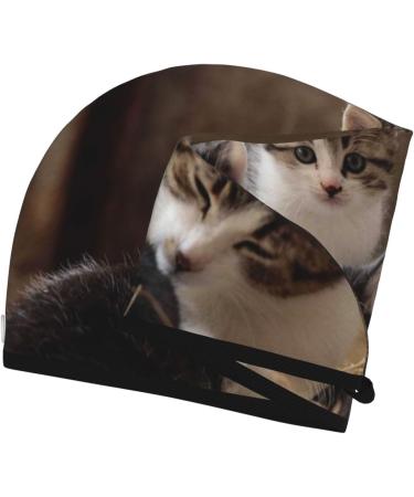 Cat Family Microfiber Hair Towel - Soft Super Absorbent Wrap for Women | Quick Dry Coral Velvet Cap for Long Curly & Thick Hair - Buy Online on GoSupps.com