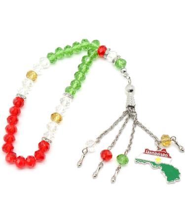 Shop Oralgos Kurdistan Card Chart & Flag Tag Bracelets - Crystal Pearls for Women & Men | Religious Prayer & Friendship Bracelets - Buy Online on GoSupps.com