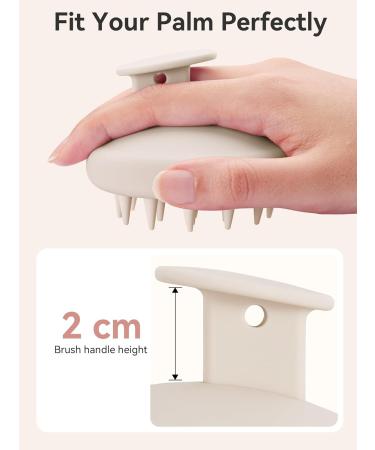 Heeta Scalp Massage Brush | Silicone Hair Brush for Wet & Dry Use | Soft Bristles | Oatmeal Color | Enhance Hair Health - Buy Online on GoSupps.com