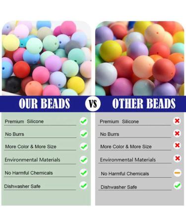 Promise Babe Silicone Beads 150pc 12mm: BPA-Free Chewable Jewelry Assortment for DIY Necklace and Bracelet - Buy Online on GoSupps.com