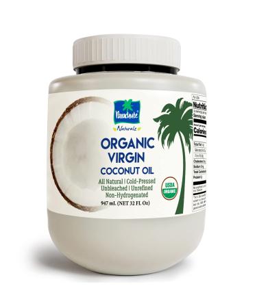 Parachute Naturalz 100% Unrefined Organic Virgin Coconut Oil 32 Fl. Oz , for Cooking, Hair and Skin, Cold-Pressed, USDA Certified 32 Fl Oz (Pack of 1)