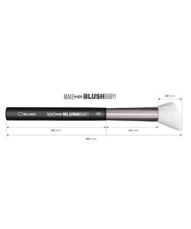 Clavier 'Make Me Blush Baby!' Beveled Blush Brush - Natural Blush Bronzer & Highlighter Application - 32g 165mm Long Premium Wooden Handle - Buy Online on GoSupps.com