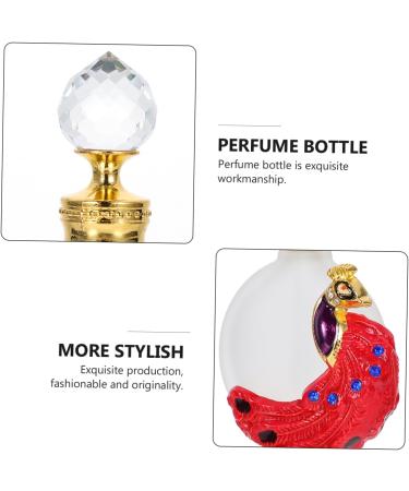 CANIGHT 1pc Peacock Essential Oil Bottle Liquid Bottle Glass Empty Holder Dropper Bottle Empty Perfume Bottle Liquid Holder Women Perfume Bottle Liquid Dispenser Glass Perfume Bottle 3.1x10.5cm Red - Buy Online on GoSupps.com