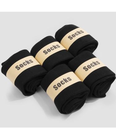FitVille Diabetic Loose Ankle Socks Pack of 5 Black - Size F (US 8-13) - Black - Buy Online on GoSupps.com