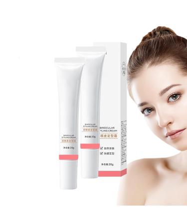 2PCS Double Eyelid Styling Cream Double Eyelids Modeling Cream Waterproof Double-fold Eyelids Cream Long Lasting Invisible Double Eyelid Shaping Styling Cream