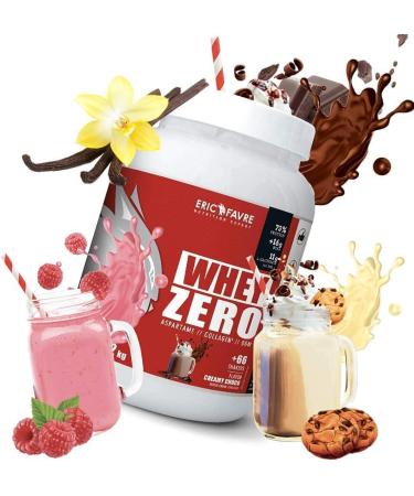 Whey Concentrated Protein Zero Eric Favre + 75% Whey Protein Concentrated No Aspartame/Collagen/GMO/Gluten French Laboratory (Vanilla 2 kg) - Buy Online on GoSupps.com