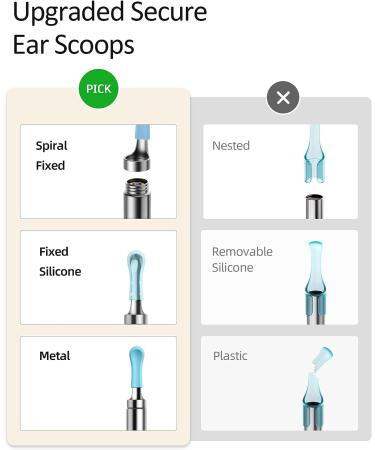 Bebird P30 Ear Wax Removal Tool | 1080P HD Ear Camera with 6 LED Lights | Compatible with iPhone & Android | White - Buy Online on GoSupps.com
