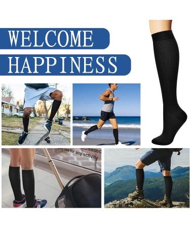 Ytruurer Compression Socks - 7 Pairs for Sports Running Plantar Fasciitis Nurses & Diabetics (L/XL Black) - Best Medical & Sporty Support - Buy Online on GoSupps.com