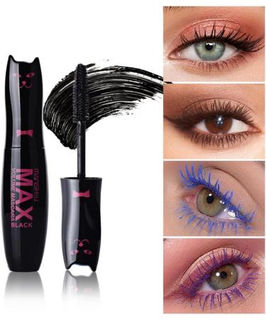 LAMUSELAND Volume Curling Mascara 4 Colors Waterproof Smudge-proof Thickening Lengthening Liquid Lash Extensions Natural Long-Lasting Eye Makeup Tool Set for Women Girls (Black) - Buy Online on GoSupps.com
