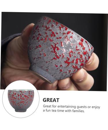 Alipis Cup Chinese Delicate Household Supply Drinking Ceramic Durable Home Tasting Mini Style Kung Ware Red 7X7X5.3CM - Buy Online on GoSupps.com