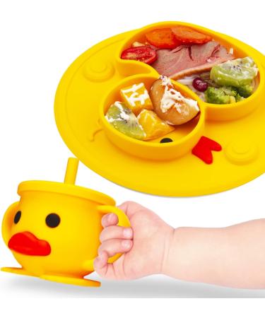 Silicone Toddler Training Sippy Cup with Lid & Double Handle - Unbreakable, 7oz, 6+ Months - Yellow - Buy Online on GoSupps.com