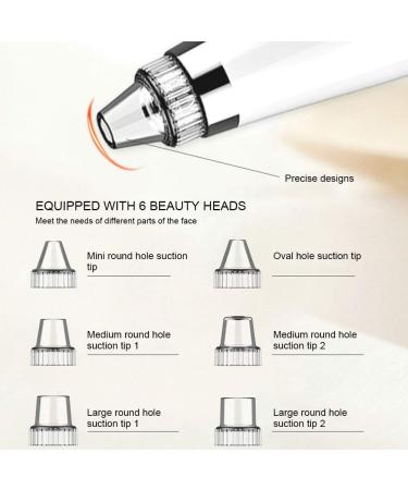 Qukaim Blackhead Removal Instrument Electric Blackhead Removal Suction Instrument Face Pore Acne Cleaner White - Buy Online on GoSupps.com