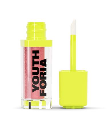 Youthforia Dewy Gloss  Hydrating & Nourishing Tinted Lip Oil For High Shine  Reduces Appearance Of Dry Lips  Vegan & Cruelty-Free  Coral Fixation