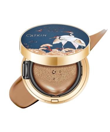 CATKIN BB Cream Air Cushion Foundation - Full Coverage, Moisturizing Concealer, Free Refill - Medium Warm Camel 0.46 oz - Buy Online on GoSupps.com