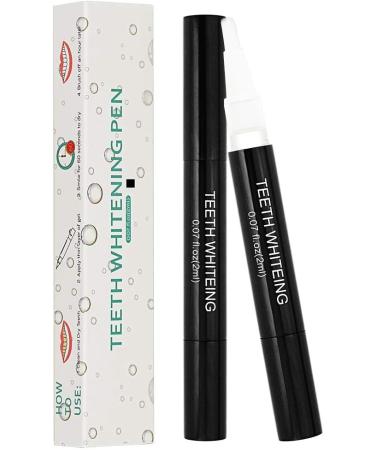 Natural Mint Teeth Whitening Pen, 10 Min Fast-Result Carbamide Peroxide, Remove Coffee & Tea Stains, Professional Dental Whitener, 2ml x 2pcs (Black) - Buy Online on GoSupps.com