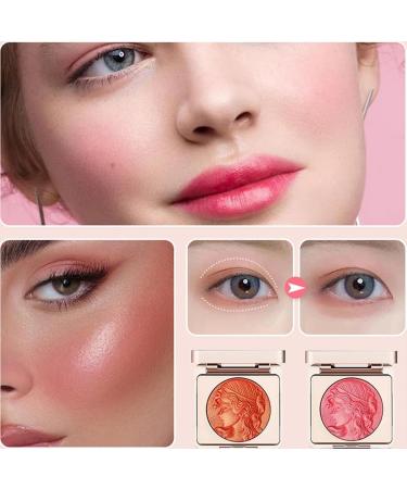 Embossed Smooth Powder Blush Palette For Cheeks - Embossed Girl Blush for Cheeks Matte Face Powder Blush Palette Natural Makeup Radiant Finish (02#Orange) - Buy Online on GoSupps.com