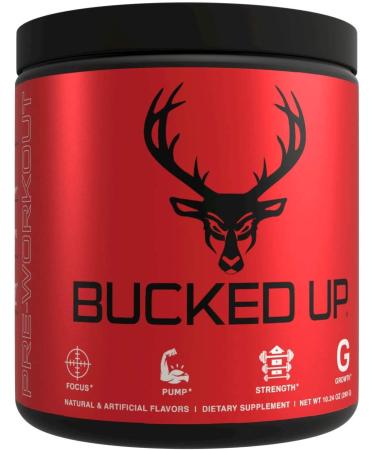 Bucked Up Pre Workout 6 Grams Citrulline, 2 Grams Beta Alanine, and 3 Other Registered trademarked Ingredients (Blue Raz)