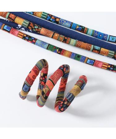 kawehiop Spiral Lock Hair Tie Colorful Embedded Long Ponytail Holders Curly Bohemian Style Curling Rod Ties Dreadlock Accessory Multicolor - Buy Online on GoSupps.com