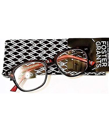 Foster Grant Ashlyn Red Women's Reading Glasses with Case +2.50