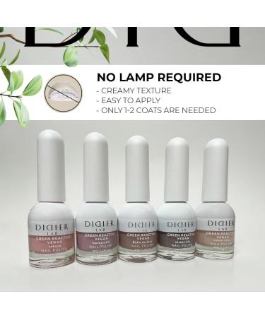 DIDIER LAB Green Reactive - Bordeux - Vegan Nail Varnish - Long Lasting Nail Polish - Hema Free - Cruelty Free - 25 Free Formula - Non Toxic Nail Polish - Maroon Nail Polish - 10ml - Buy Online on GoSupps.com
