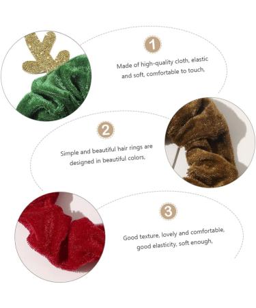 Beaupretty Christmas Hair Rope Christmas Hair Tie Womens Hair Bands Hair Accessory for Girls Stretch Headbands for Women Thick Hair Ties Girls Hair Ties Miss Elastic Band Fabric Elk - Buy Online on GoSupps.com