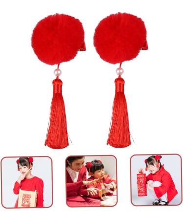 minkissy 3 Pairs Tassel Hair Ball Hair Clip Hair Clips for Thick Hair Baby Hair Clips Girls Hair Clips Japanese Hair Accessories Kids Hair Clips Girl Child Hanfu Decorate Artificial Fur - Buy Online on GoSupps.com