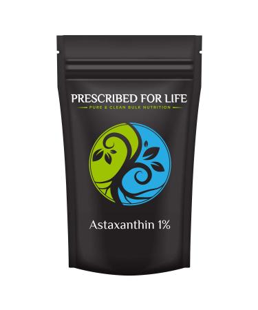 Prescribed For Life Astaxanthin | Natural 1% Astaxanthin Powder Supplement Made from Red Algae (Haematococcus plurialis) | Antioxidant for Eye, Skin, Joint, and Nervous System Support 2 oz (57 g) 2 Ounce (57 g)